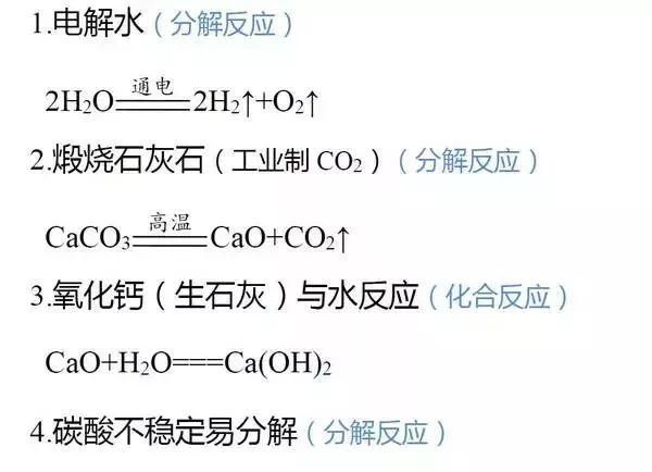 初中化学7大反应类型总结，收藏